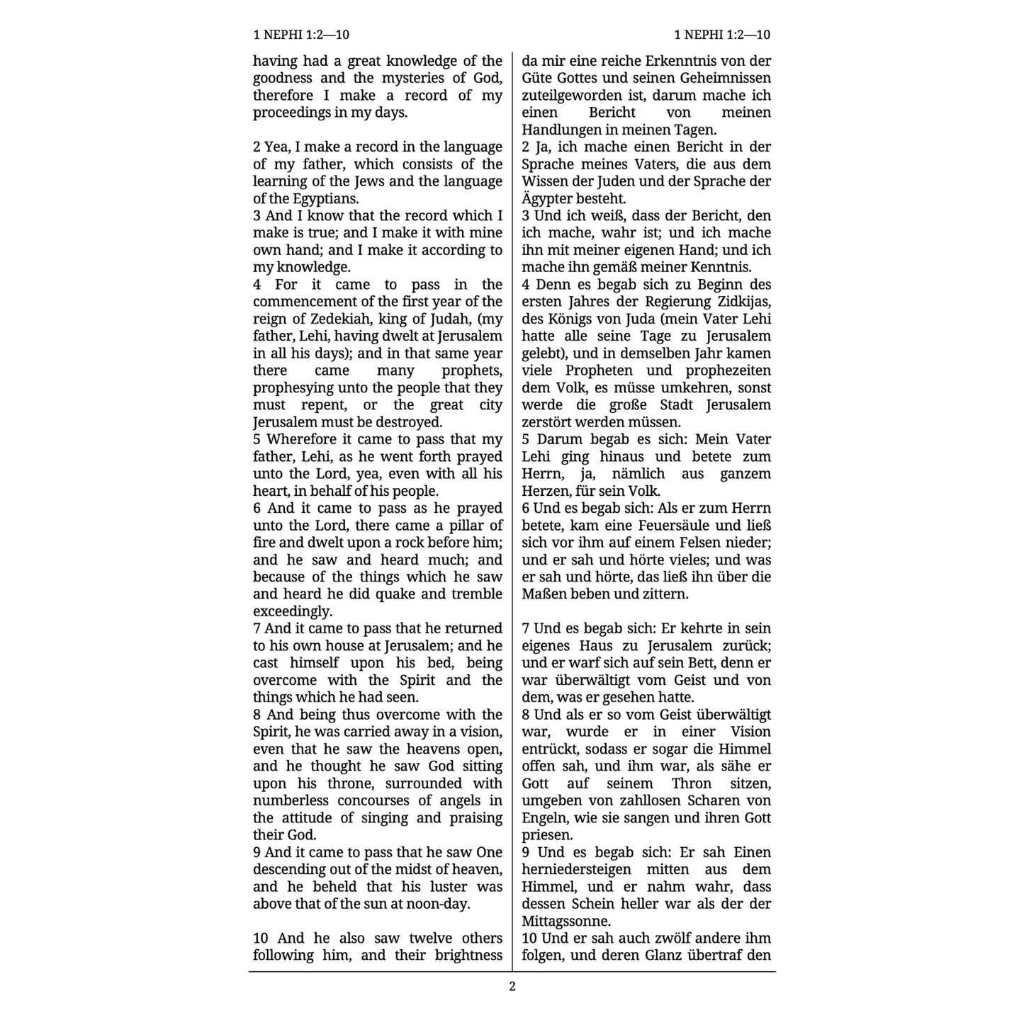 Deutsch - The Dual Language Book of Mormon