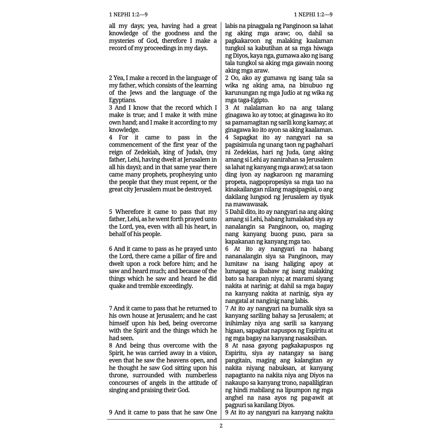 Tagalog - The Dual Language Book of Mormon