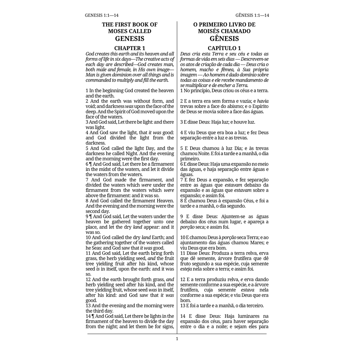 Português - The Dual Language Bible