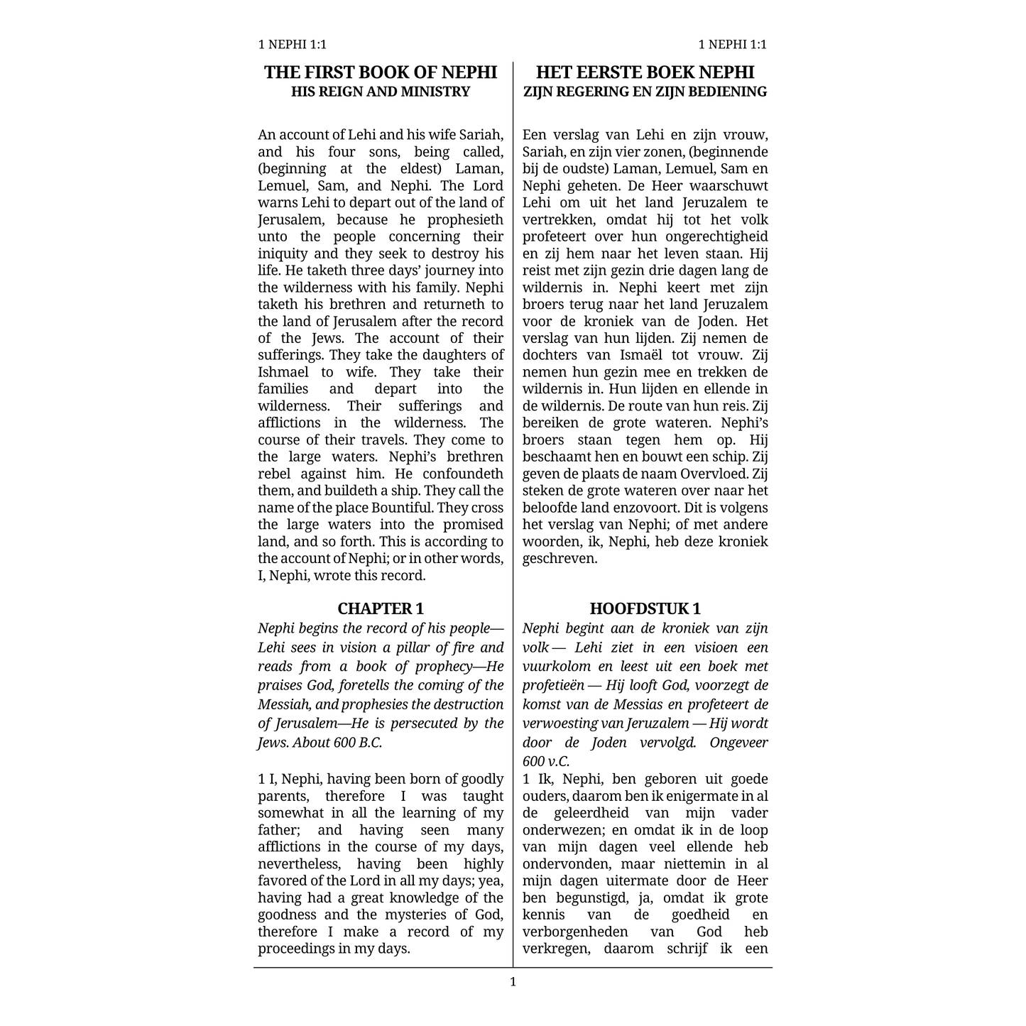 Nederlands Dutch - The Dual Language Book of Mormon