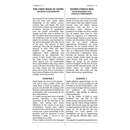 Svenska Swedish - The Dual Language Book of Mormon